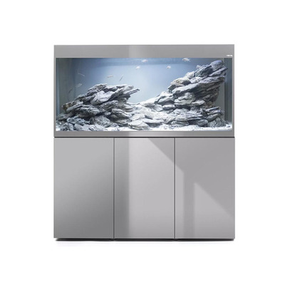 GLOSSY AQUARIUM SET 150 GREY D&N 150x50x63cm 405L