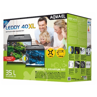 AQUARIUM SET LEDDY 40 XL D&N 41x25x35cm