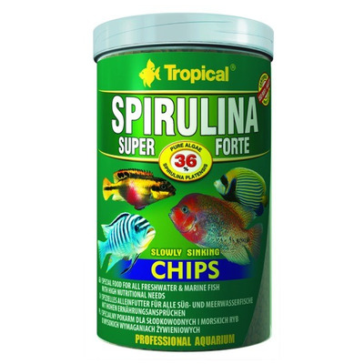 Obrázok TROPICAL-SpirulinaForteChips 36% 250ml/130g