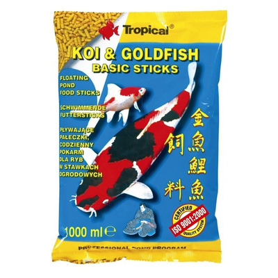 Obrázok TROPICAL-POND Koi gold.basic sticks 1L/90g sáčok