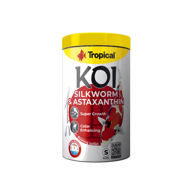 TROPICAL- KOI SILKWORM&ASTAXANTHIN PELLET S 1000ml/320g