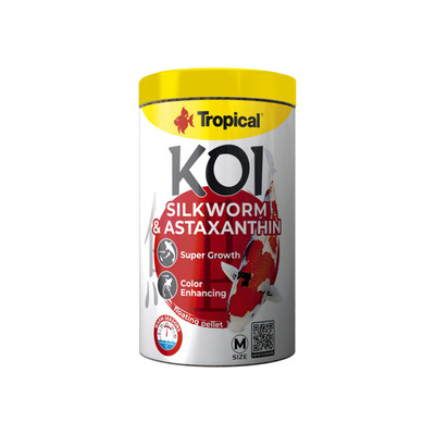 TROPICAL- KOI SILKWORM&ASTAXANTHIN PELLET M 1000ml/320g