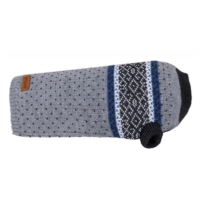 Oblečenie pre psa sveter Bergen 28 cm sivý