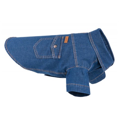Oblečenie pre psa košeľa 40 cm Denim 40 [g] x 40 [b] x 58 [d] cm tmavo modrá