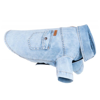 Oblečenie pre psa košeľa 45 cm Denim 45 [g] x 45 [b] x 64 [d] cm svetlo modrá