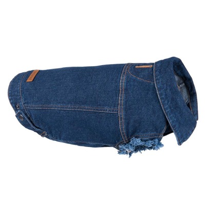 Oblečenie pre psa bunda 30 cm Denim 30 [g] x 32 [b] x 46 [d] cm tmavo modrá