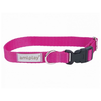 Obojok Samba M 25-40cm x 2,0cm ružový Amiplay