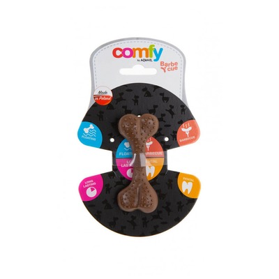 COMFY Hračka BONE dentálna kosť plávajúca 8,5cm hnedá barbecue