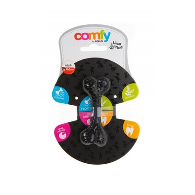 COMFY Hračka BONE dentálna kosť plávajúca 8,5cm čierna lekoricová