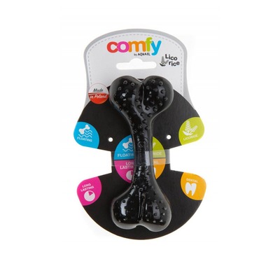 COMFY Hračka BONE dentálna kosť plávajúca 12,5cm čierna lekoricová