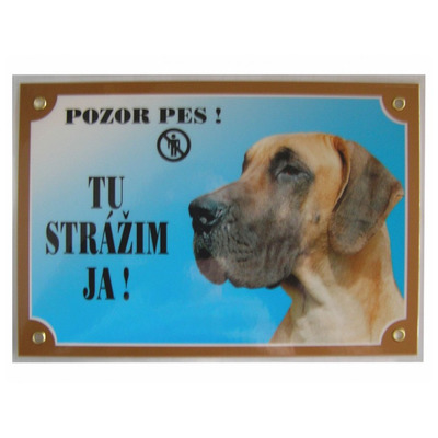 Tabuľka Doga žltá