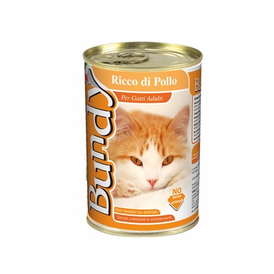 Obrázok BUNDY CAT konzerva pre mačky paté 400g kura