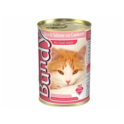 Obrázok BUNDY CAT konzerva pre mačky paté 400g losos/kreveta