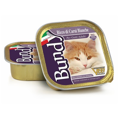 BUNDY CAT konzerva pre mačky paté 100g biele mäso