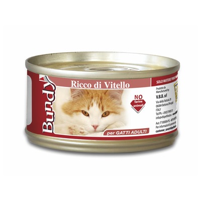 Obrázok BUNDY CAT konzerva pre mačky paté 85g teľacina