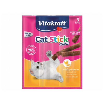 Obrázok VITAKRAFT-Cat Stick mini hydina/pečeň 3x6g