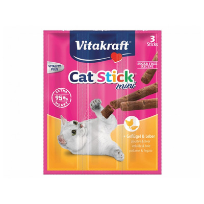 VITAKRAFT-Cat Stick mini hydina/pečeň 3x6g