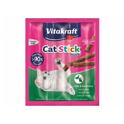 Obrázok VITAKRAFT-Cat Stick mini králik/kačka 3x6g