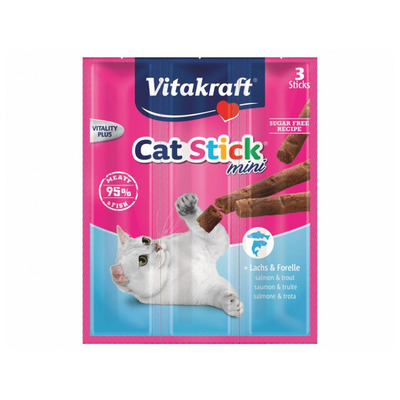 Obrázok VITAKRAFT-Cat Stick mini losos/pstruh 3x6g