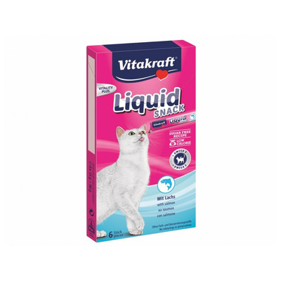 VITAKRAFT-Cat Liquid Snack omega-3 losos 6x15g