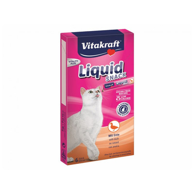 Obrázok VITAKRAFT-Cat Liquid Snack kačka/betaglukán 6x15g