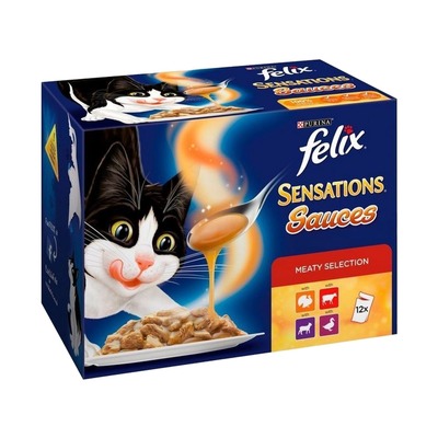 FELIX Sensations Sauces 12x85g hov/jahňacie/morka/kačica och om