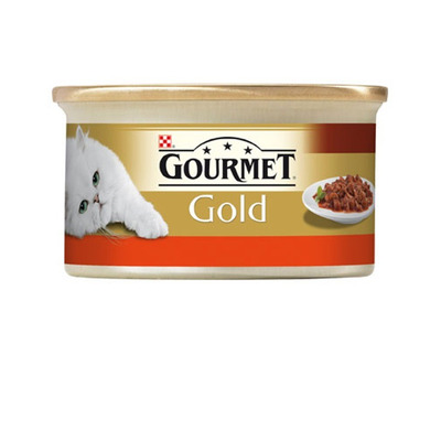 Konz. GOURMET GOLD kúsky hov.+kura 85g