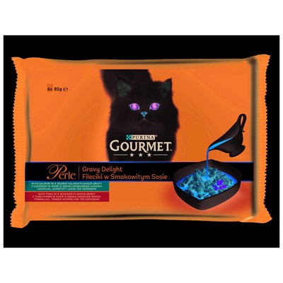 Kapsička GOURMET PERLE Gravy delight s lososom a tuniakom v omáčke 4x85g