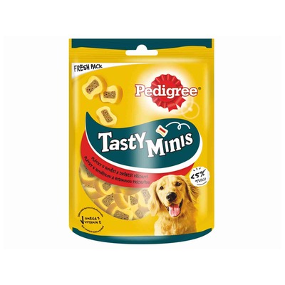 Obrázok Pedigree Tasty Minis plátky s hovädzou a kuracou príchuťou 155g