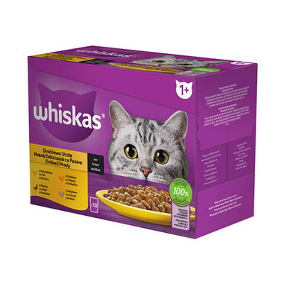 WHISKAS kapsička hydinový výber v šťave 12x85g
