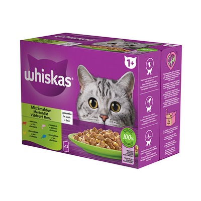 WHISKAS kapsička mixovaný výber v želé 12x85g